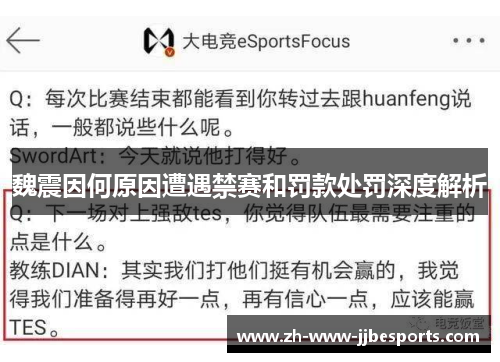 魏震因何原因遭遇禁赛和罚款处罚深度解析